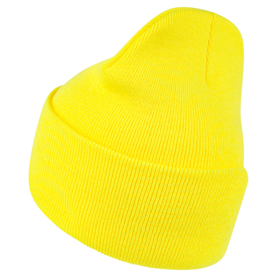 Waved Yellow Beanie