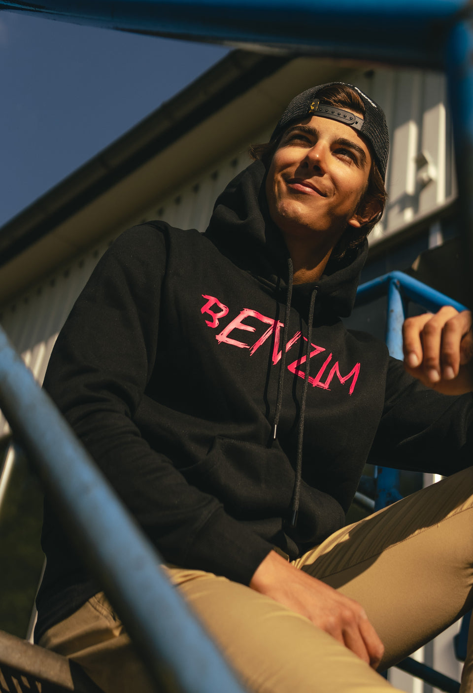24/7 Hoodie black/pink