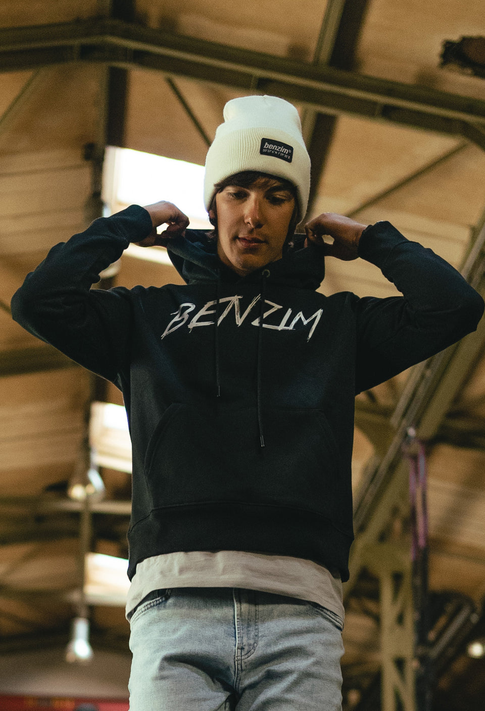 24/7 Hoodie black/white